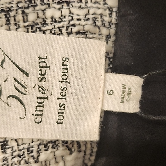Cinq à Sept Black and White Tweed Blazer- NWOT - Picture 6 of 7